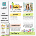 meet the teacher letter template